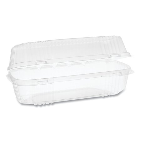 PACTIV EVERGREEN ClearView SmartLock Hinged Lid Container, Hoagie Container, 27 oz, 9.25 x 4.5 x 3, Clear, 250PK YCI810490000